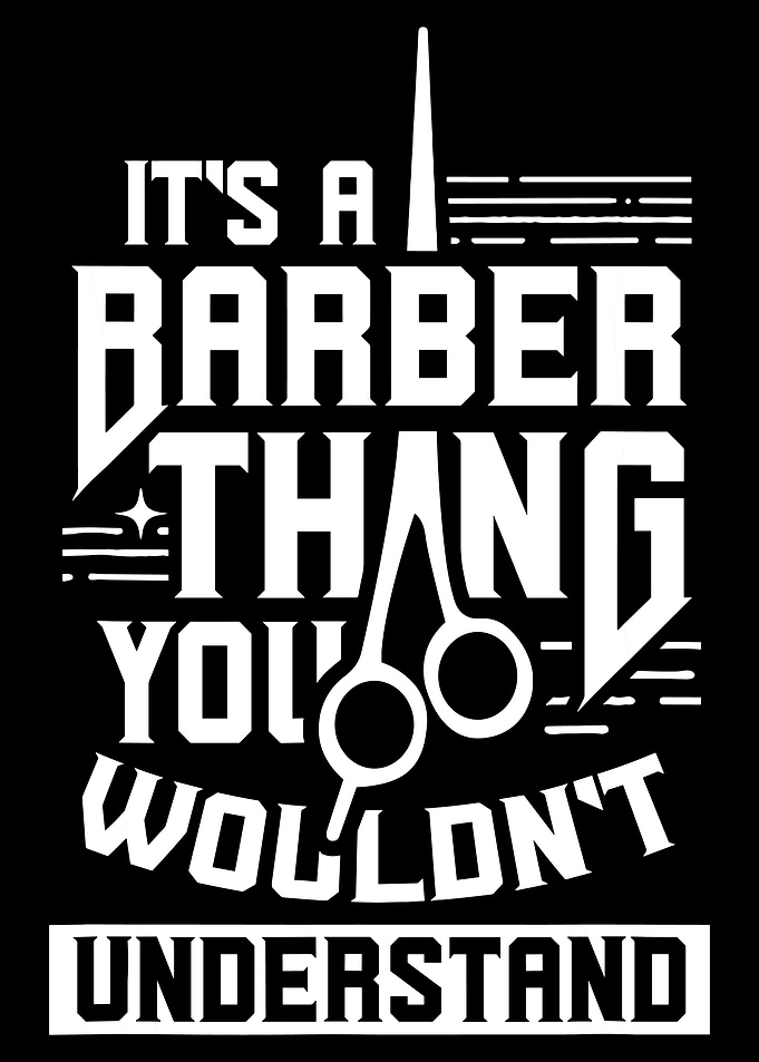 It's A Barber Thing Poster, Haircut Shop Wall Art, Barber Scissors Typography Print
