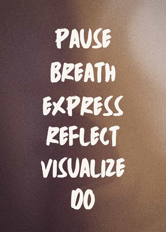 Inspirational Words on Brown Background