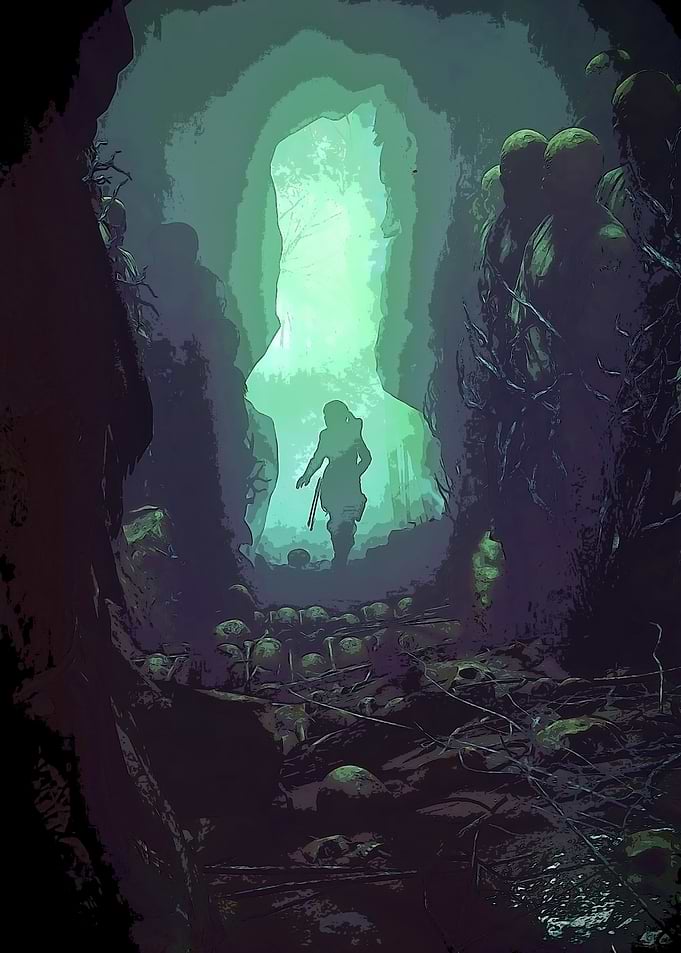 lara croft silluet