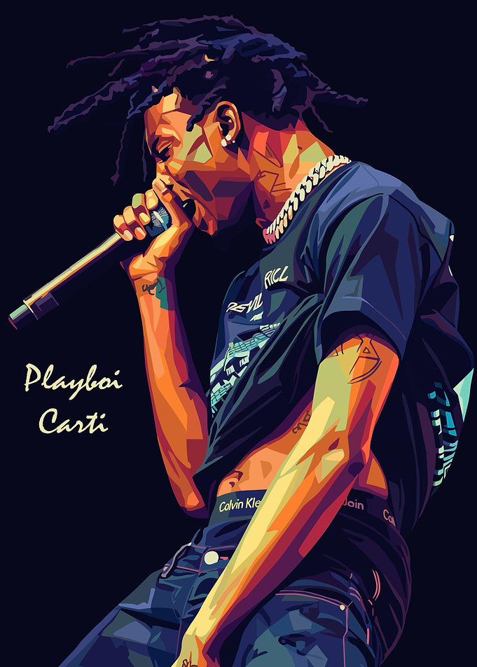 Playboi Carti Digital Art Portrait