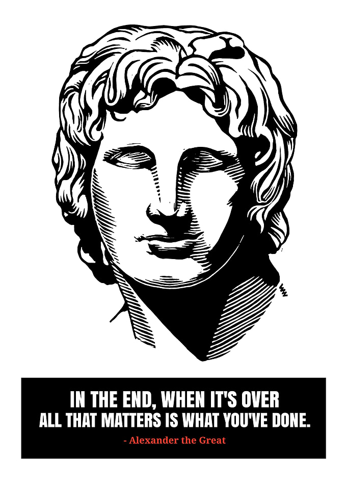 Alexander the Great Quote Poster
