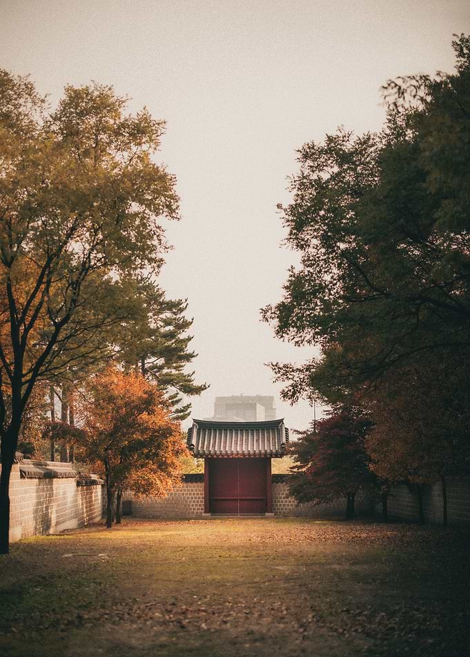Autumnal Korean Gate Landscape