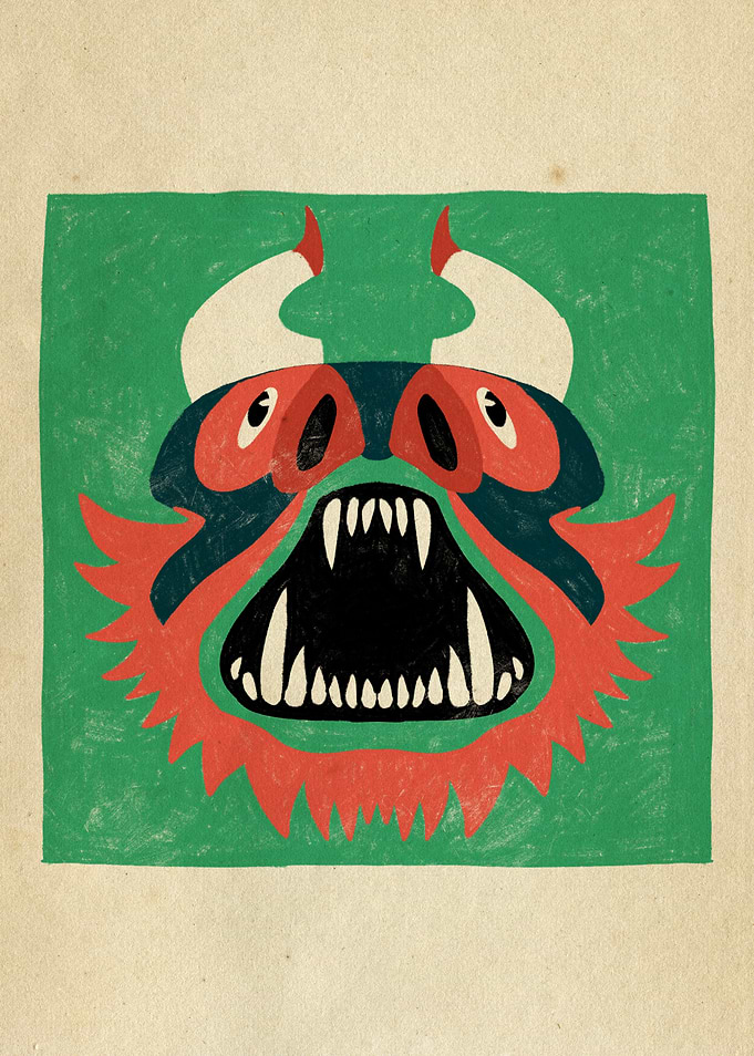 Dancing Diablitos - Monster Faces Illustrations
