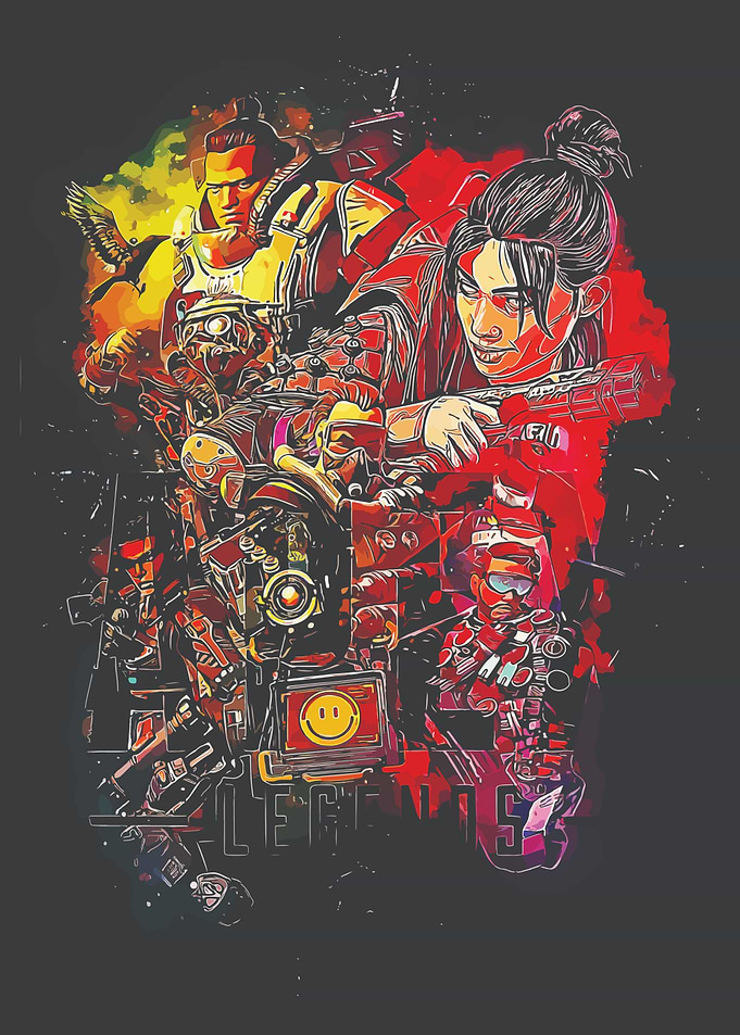 Apex Legends characters digital art poster