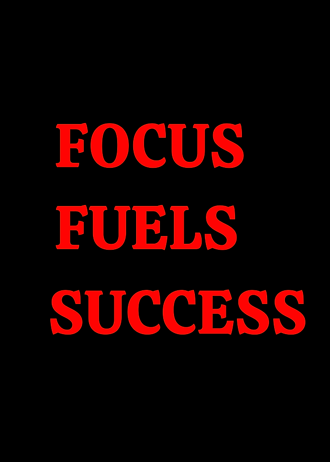 Focus Fuels Success Motivational Text