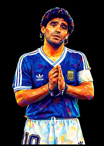 Diego Maradona Pop Art Portrait