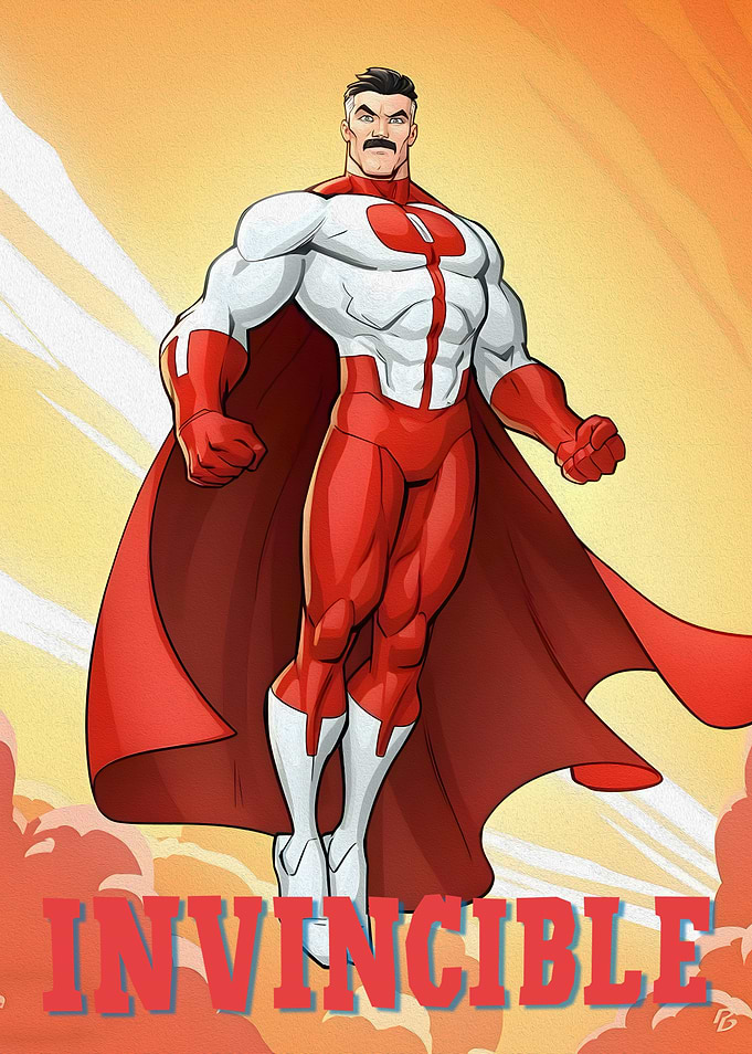 Invincible Comic Book Character Illustration