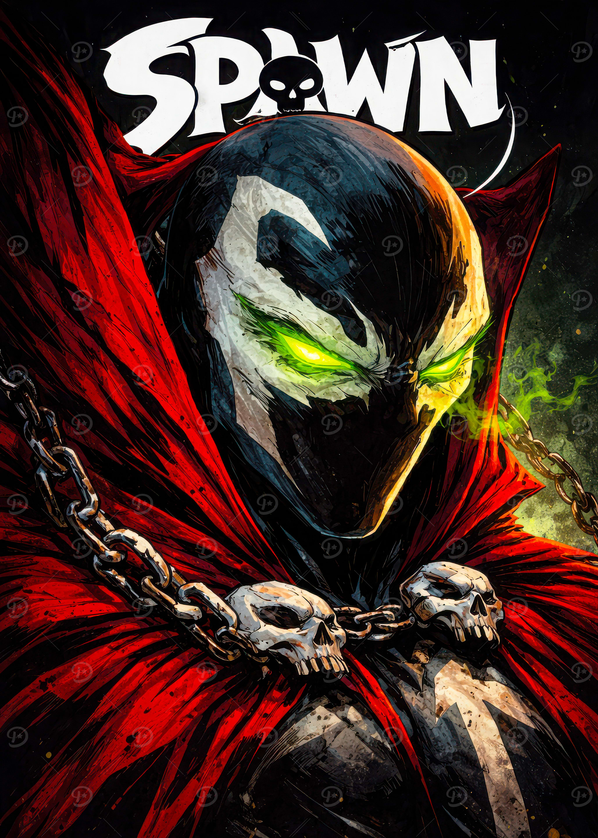 90s デッドストック SPAWN 大判ポスター spawn A4 Poster on Canvas