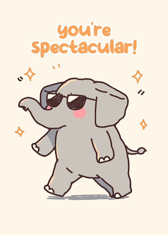 Spectacular Elephant with Sunglasses