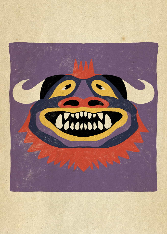 Dancing Diablitos - Monster Faces Illustrations