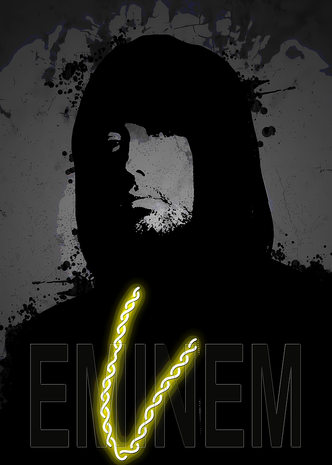 Eminem Portrait with Chain