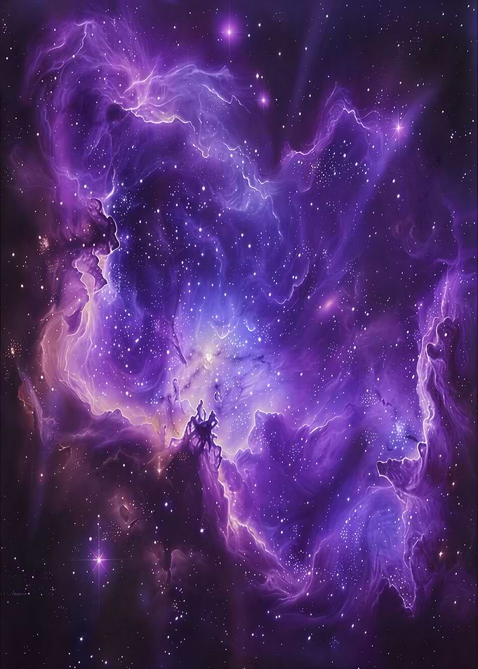 Purple Nebula Space Art