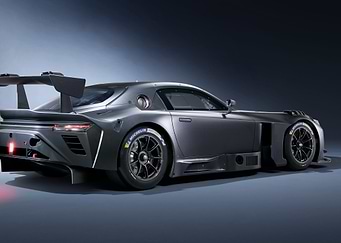 Sleek Gray Racing Car Studio Shot