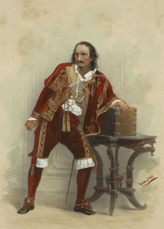 Man in Renaissance Costume with Box