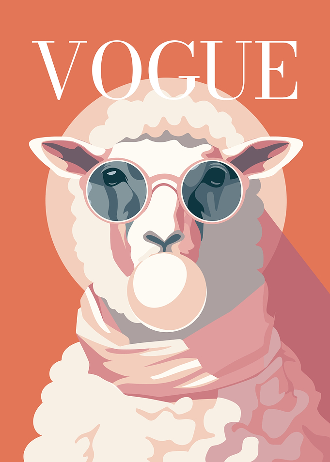 Vogue Sheep with Bubble Gum