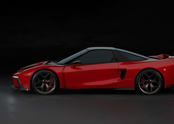 Sleek Red Sports Car Profile