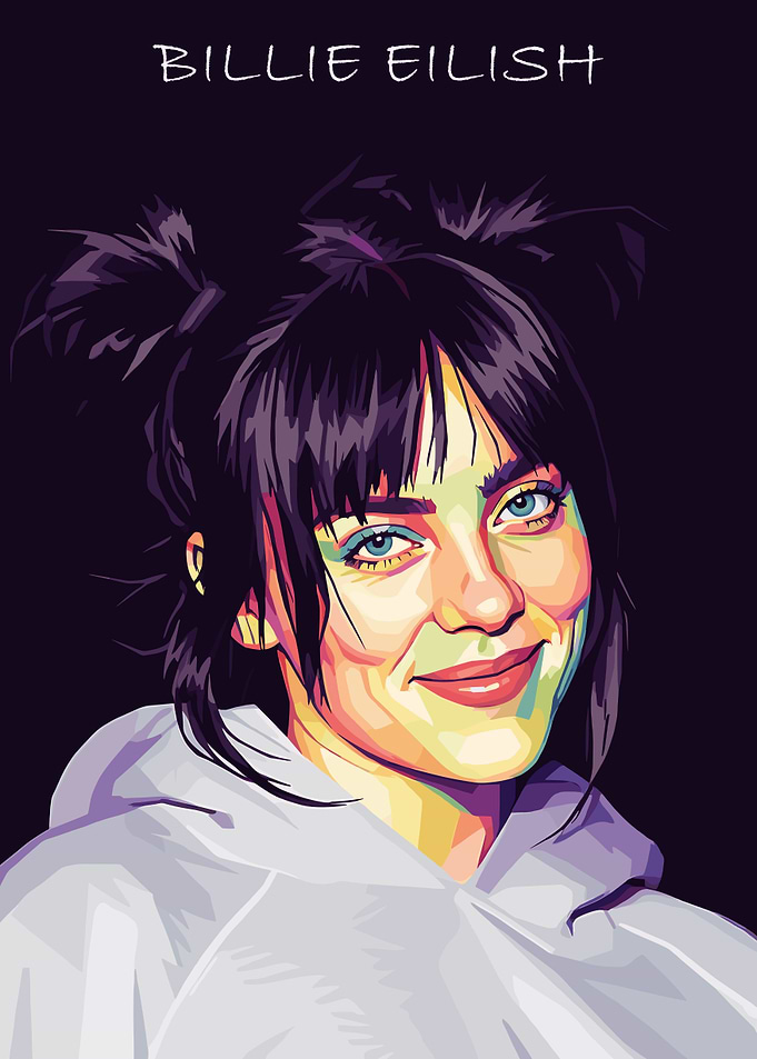Billie Eilish Pop Art Portrait