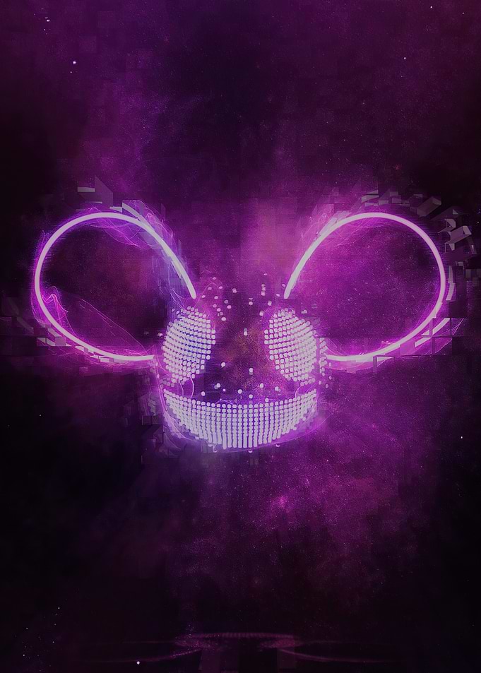 Deadmau5 Purple Neon Icon