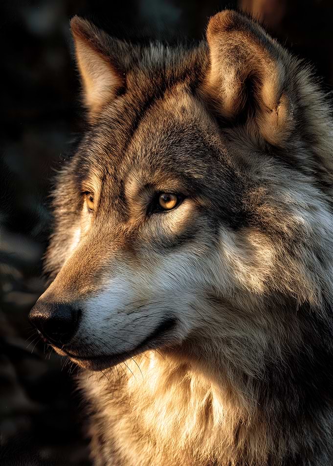 Wolf Portrait Close-Up