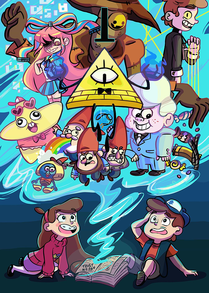 Gravity Falls characters fan art