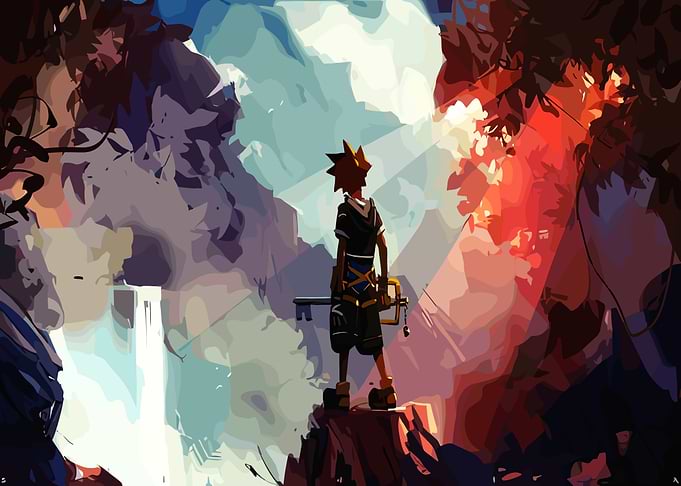 Kingdom Hearts Sora Digital Art