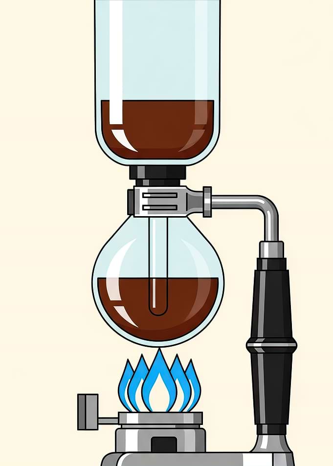 Syphon Coffee Maker Illustration
