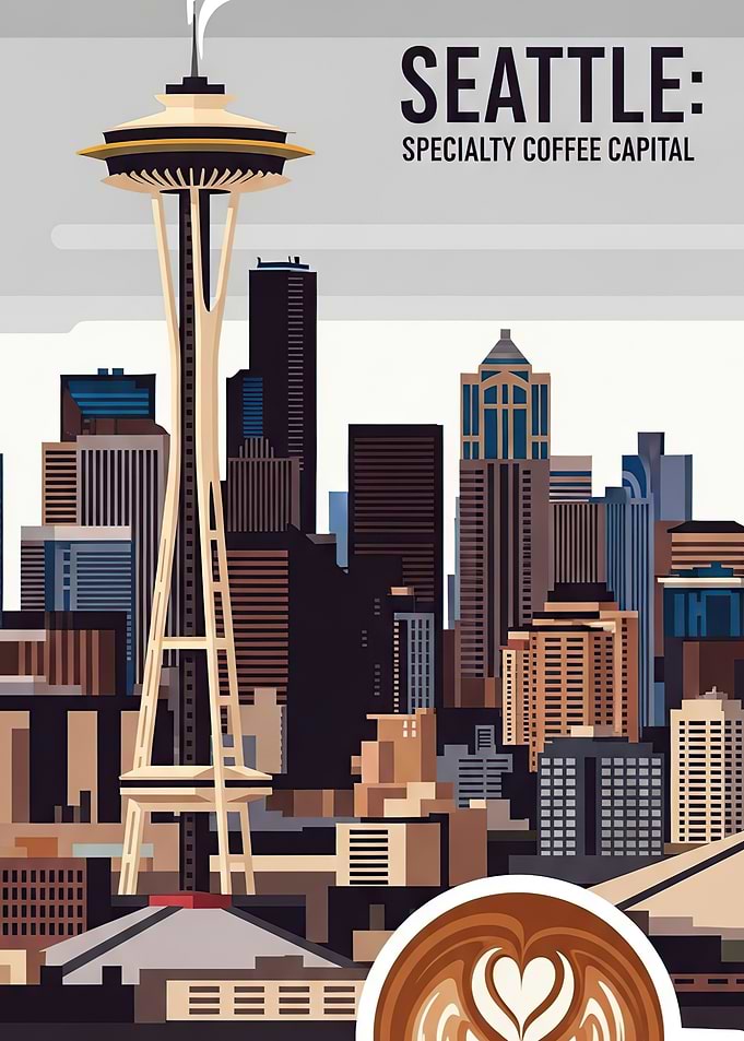 Seattle: Specialty Coffee Capital Illustration