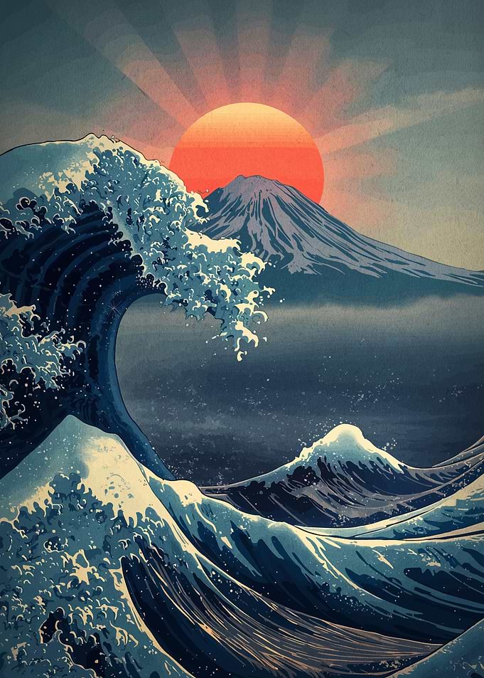 The Great Wave off Kanagawa Inspired Art