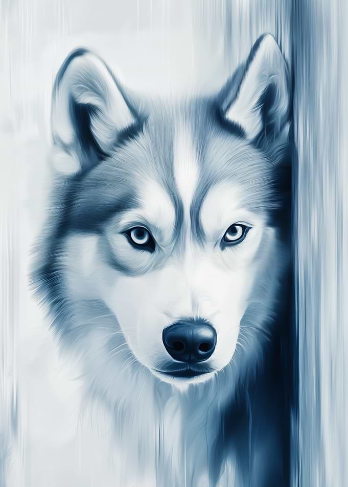 Blue Husky Portrait
