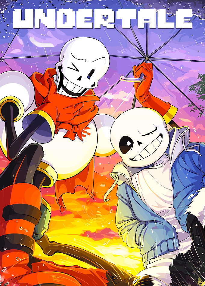 Undertale: Sans and Papyrus in Rain