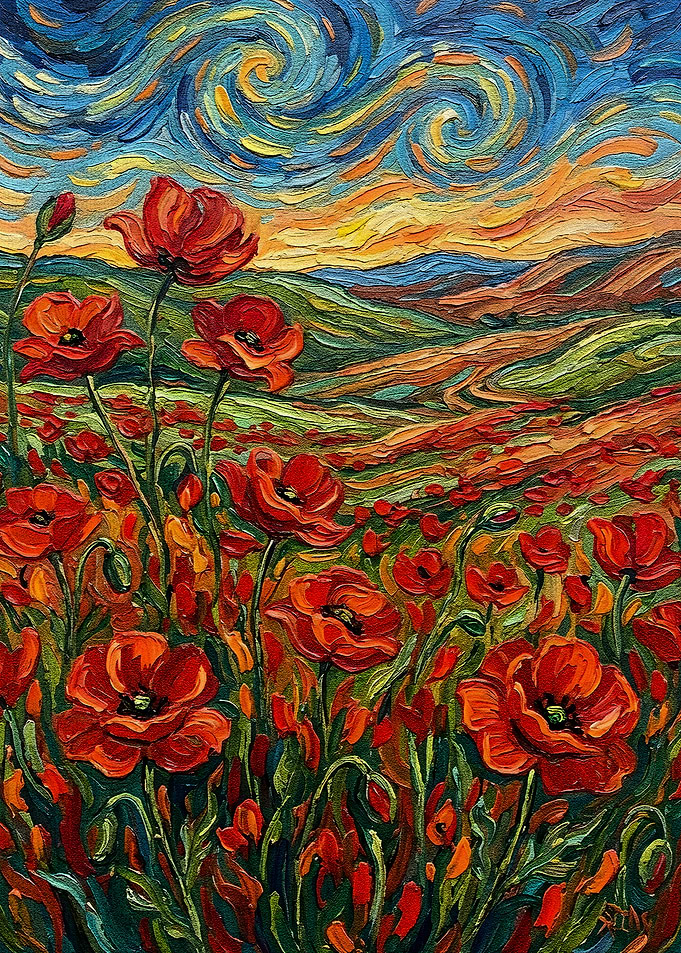 Poppy Field Painting