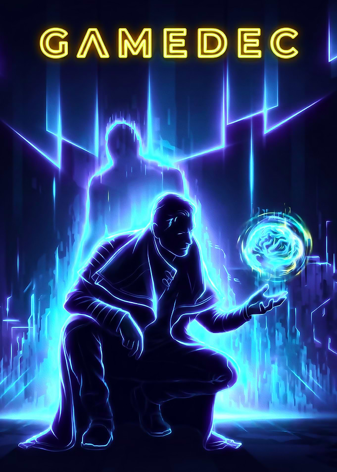 Gamedec Neon Cyberpunk Illustration