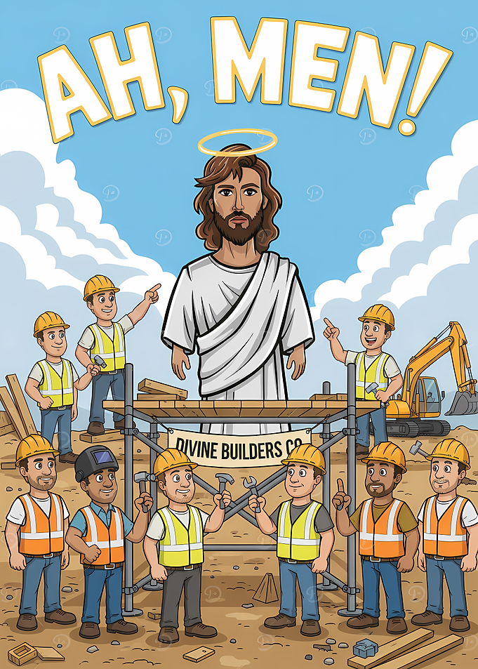 Ah, Men! Divine Builders Cartoon