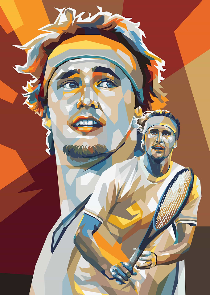 Alexander Zverev Tennis Pop Art Portrait
