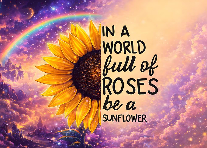 Sunflower Inspirational Quote Digital Art