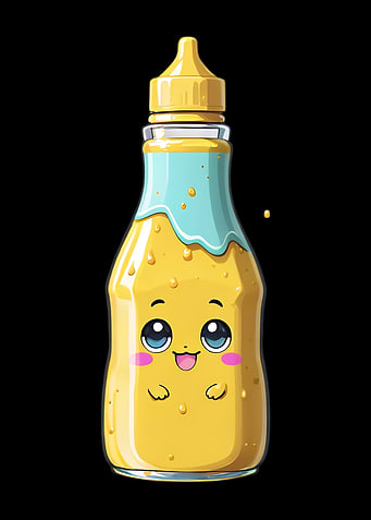 Cute Cartoon Bottle with Face