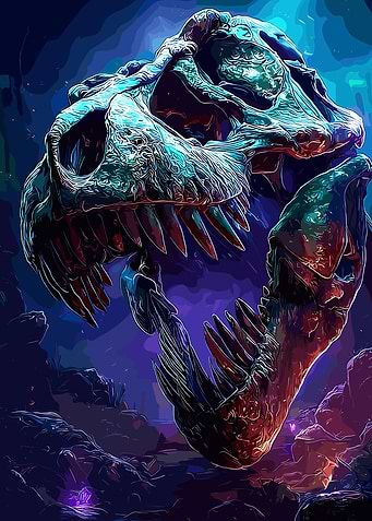 Dinosaur Skull Digital Art