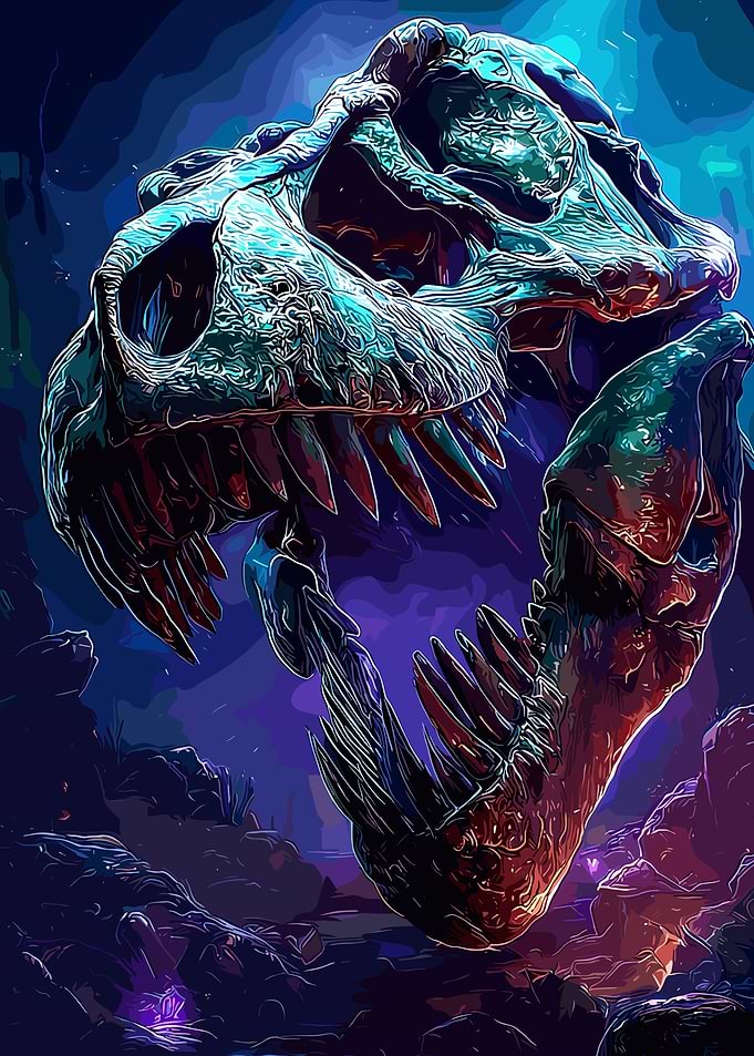 Dinosaur Skull Digital Art