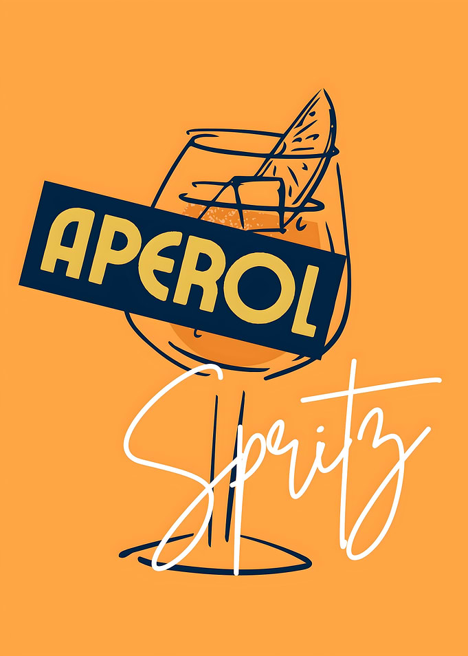 Aperol Spritz Drink Illustration