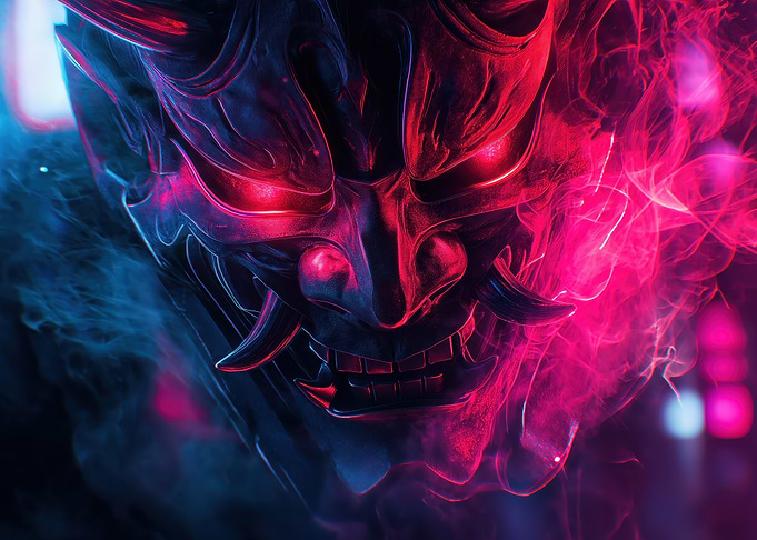 Cyberpunk Oni Mask