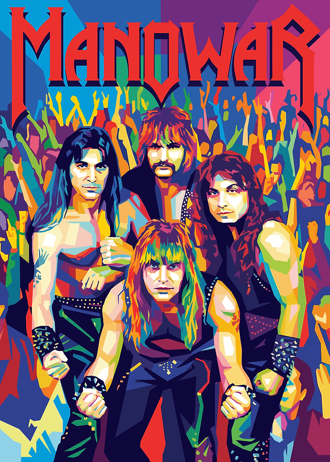 Manowar Band Colorful Pop Art
