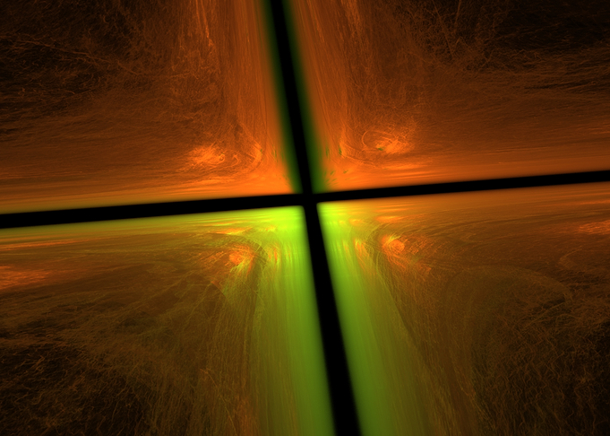 Orange and Green Cross
