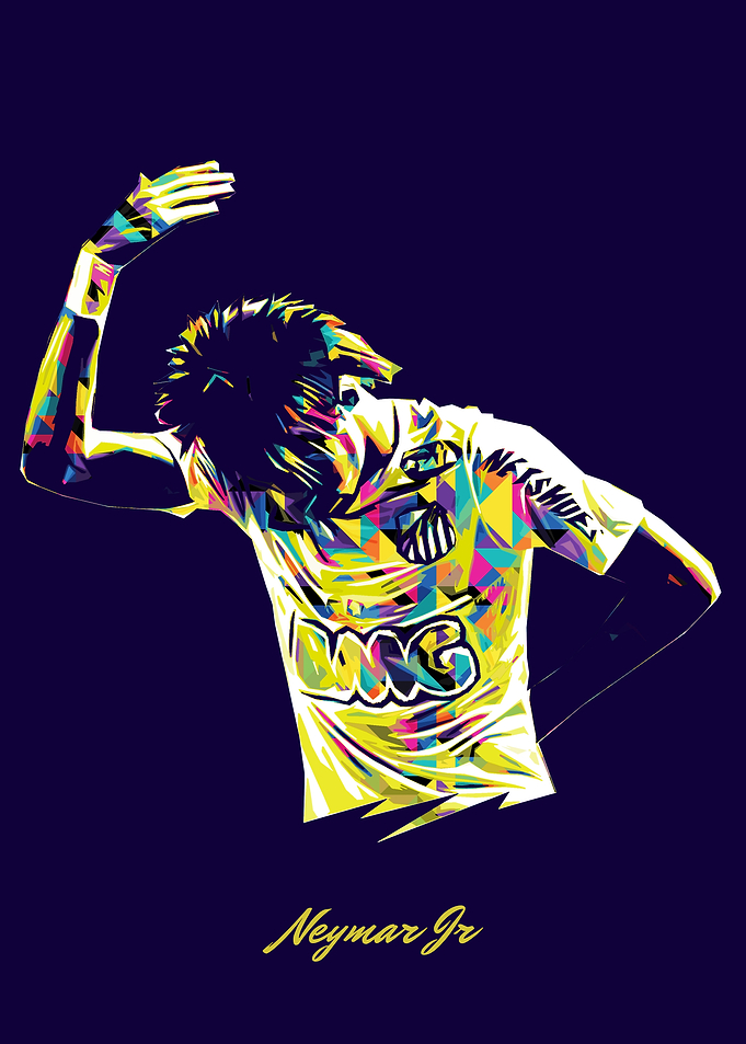 Neymar Jr. Colorful Pop Art Portrait