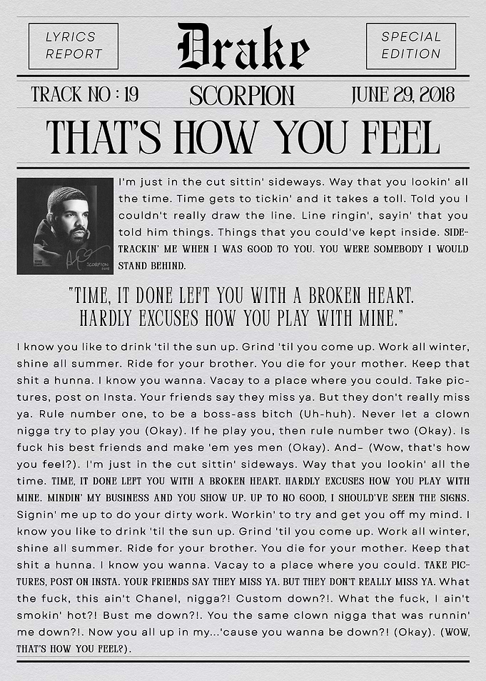 Drake Scorpion Lyrics Report