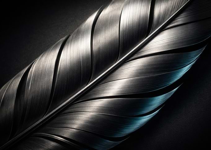 Metallic Feather Close-Up