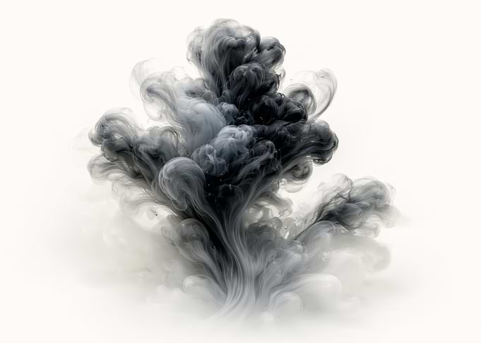 Black and White Ink Cloud
