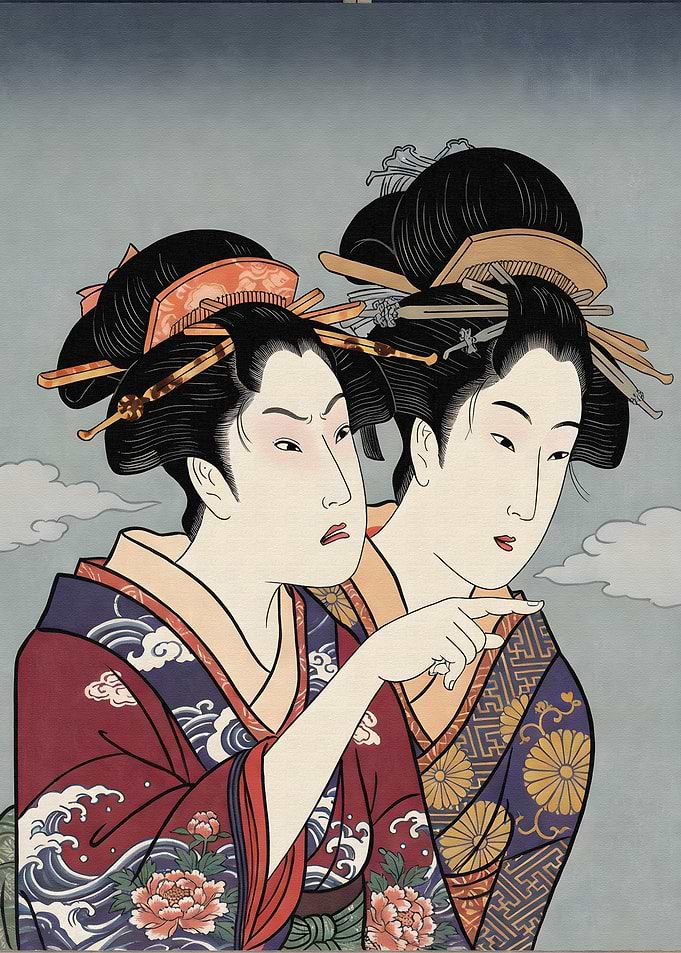 Ukiyo e smudge cat meme