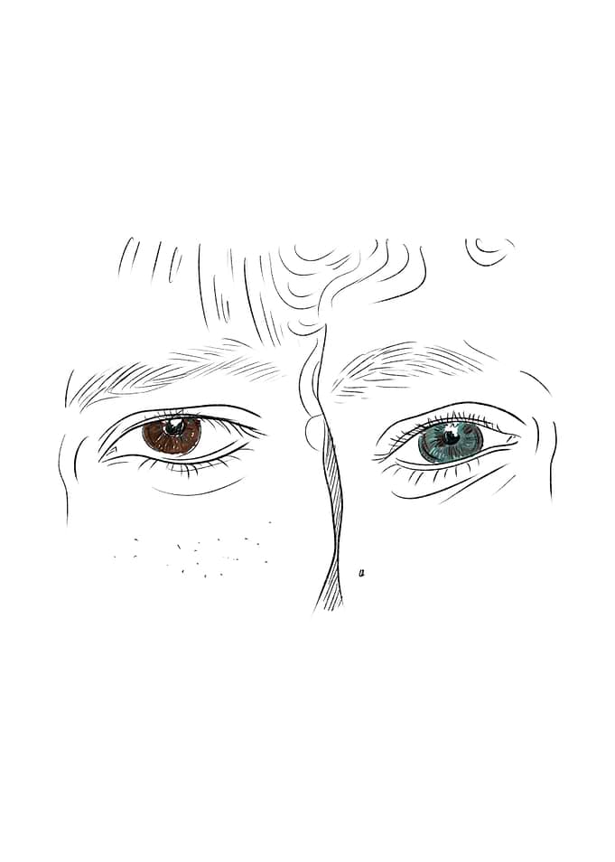 Line Art Portrait of Shane Hollander and Ilya Rozanov Heated rivalry