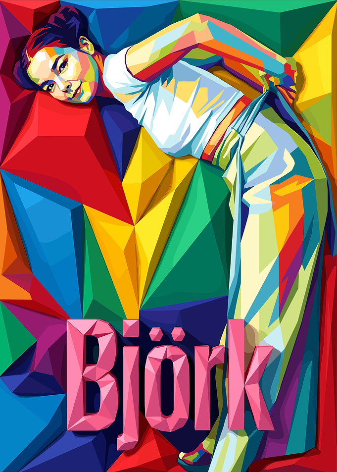 Bjork Pop Art Portrait