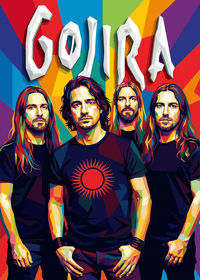 Gojira Band Pop Art Portrait
